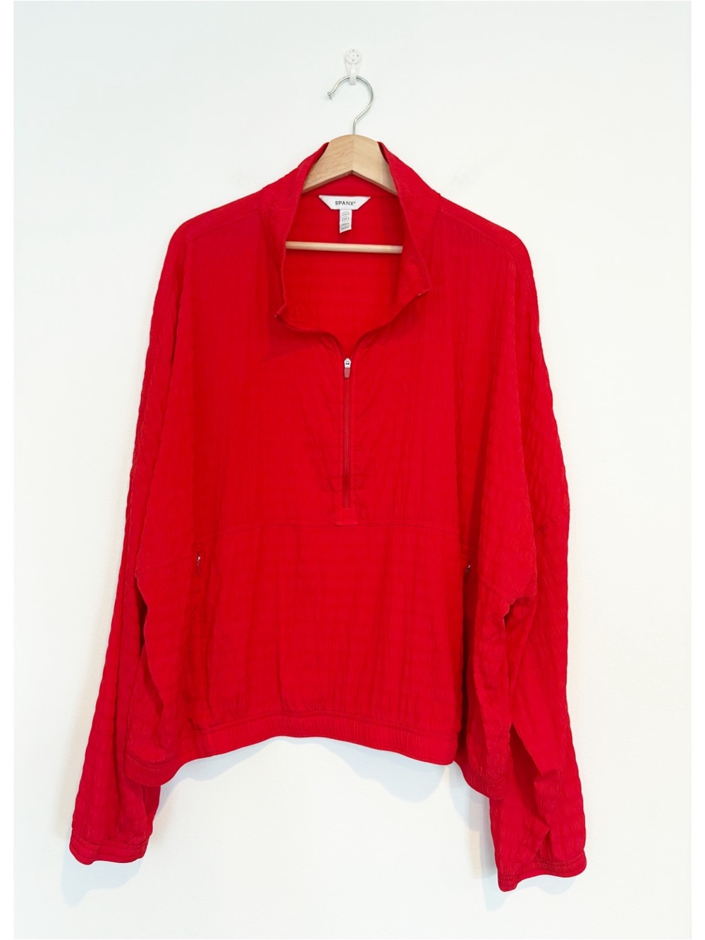 SPANX ||  Active‎ Run Jacket Half Zip Pullover Lightweight Red 3X